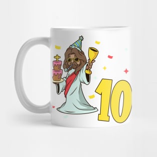 I am 10 with Jesus - kids birthday 10 years old Mug